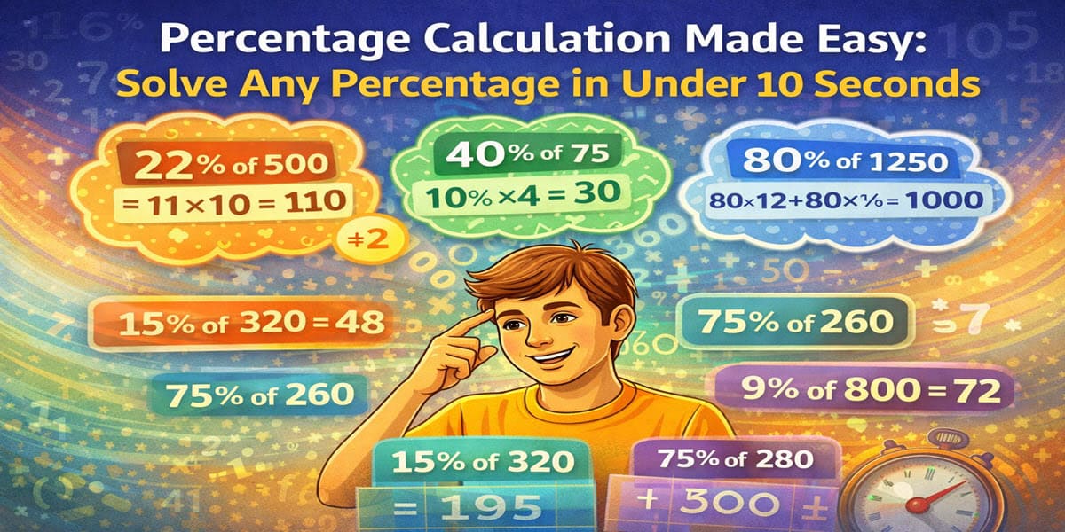 Percentage Calculation Made Easy: Solve Any Percentage in Under 10 Seconds