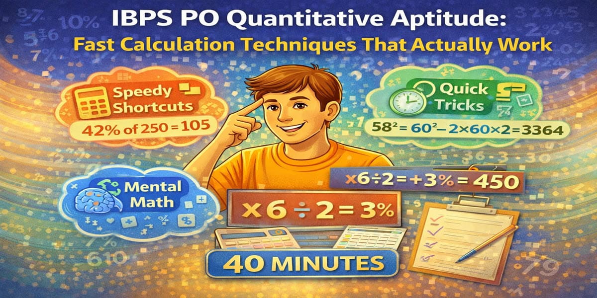 IBPS PO Quantitative Aptitude: Fast Calculation Techniques That Actually Work