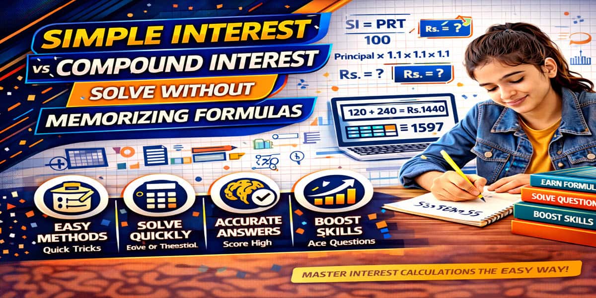 Simple Interest vs Compound Interest: Solve Without Memorizing Formulas