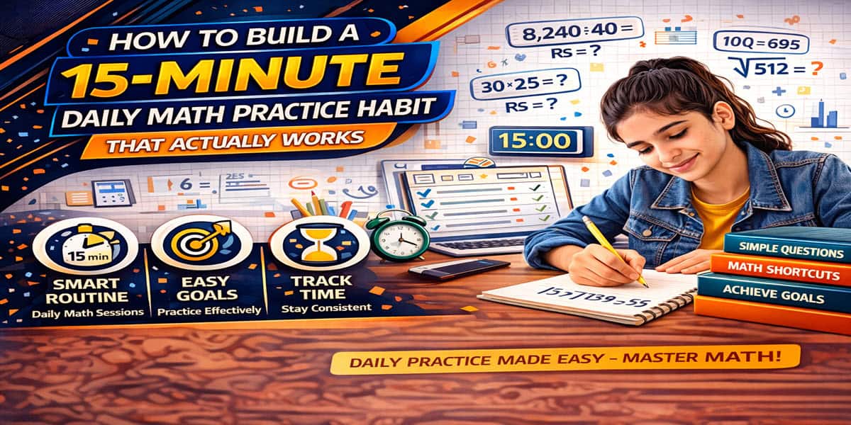 15-minute daily math practice habit guide for competitive exam aspirants