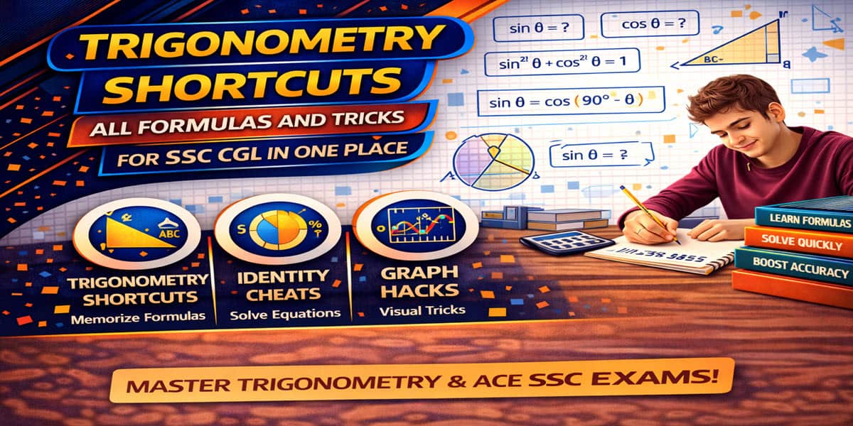 Trigonometry Shortcuts: All Formulas and Tricks for SSC CGL in One Place